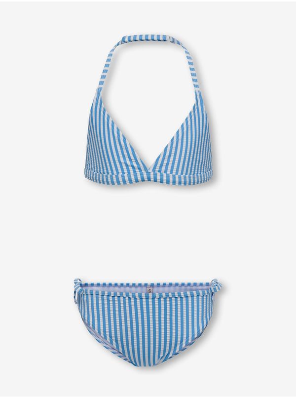 Only Blue Girly Two Piece Striped Swimwear ONLY Kitty - Girls