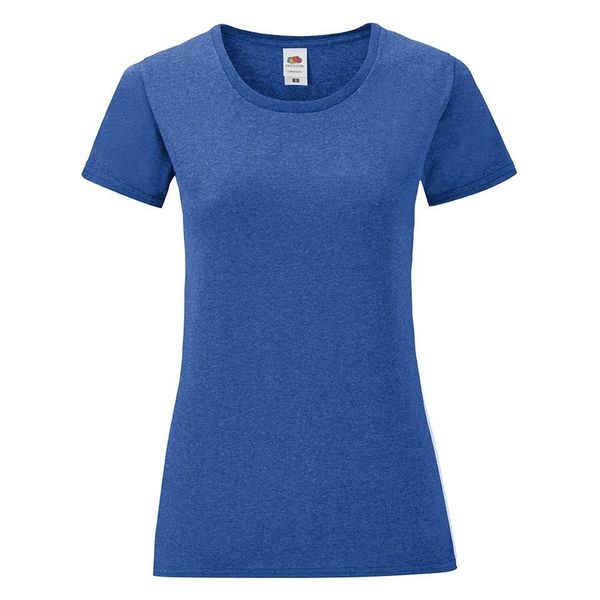 Fruit of the Loom Blue Iconic women's t-shirt in combed cotton Fruit of the Loom