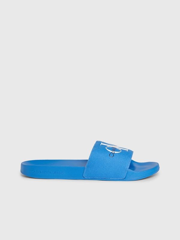 Calvin Klein Blue Men's Slippers Calvin Klein Slide Monogram