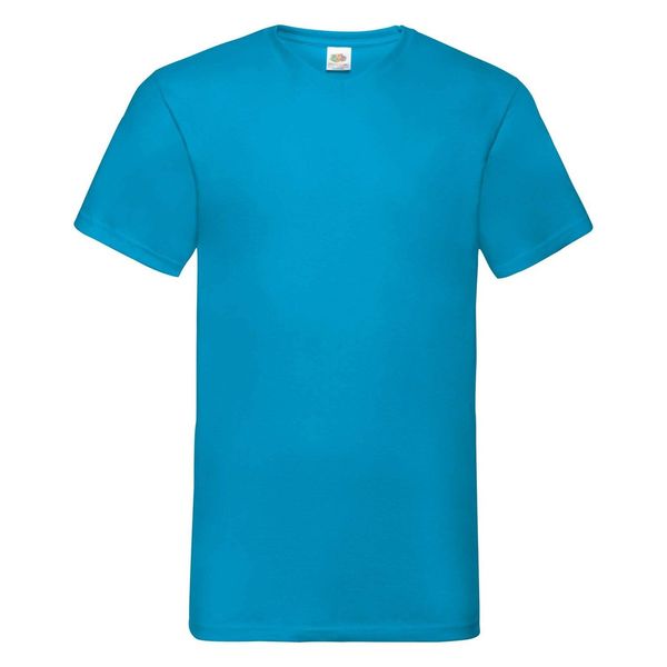 Fruit of the Loom Blue Men's T-shirt Valueweight V-Neck Fruit of the Loom