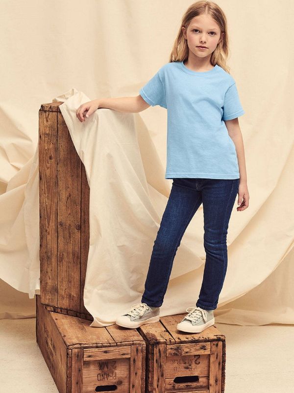 Fruit of the Loom Blue T-shirt for Children Original Fruit of the Loom