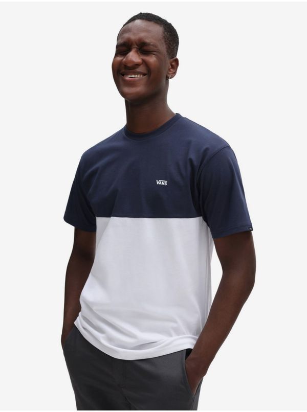 Vans Blue-white men's T-shirt VANS Colorblock - Men's