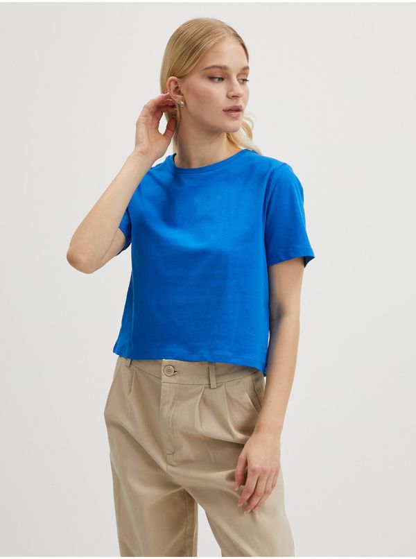 Pieces Blue women's basic t-shirt Pieces Rina - Women's