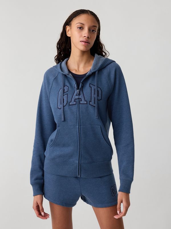GAP Blue women's fleece sweatshirt with GAP logo