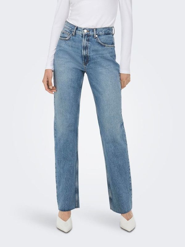 Only Blue women's straight fit jeans ONLY Riley