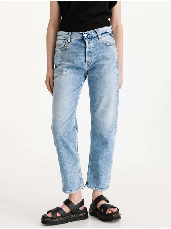 Replay Blue Women's Straight Fit Replay Leony - Women