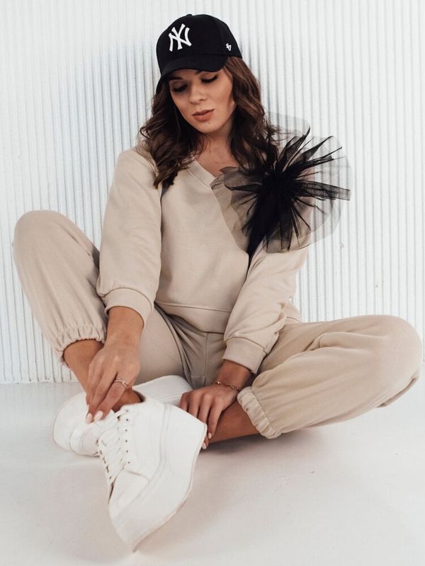 DStreet Bluza damska w serek FILAN beżowa Dstreet