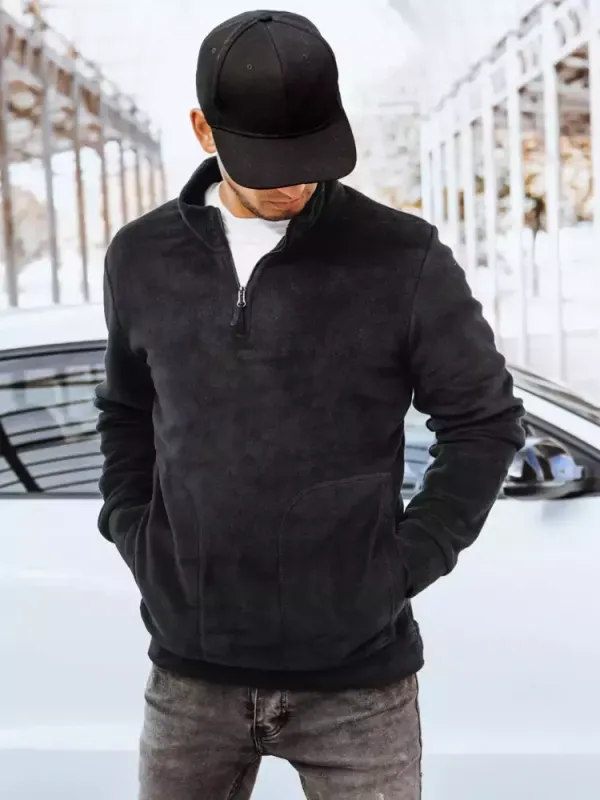 DStreet Bluza męska polarowa czarna Dstreet