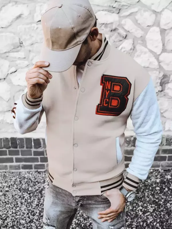 DStreet Bluza męska rozpinana ecru Dstreet