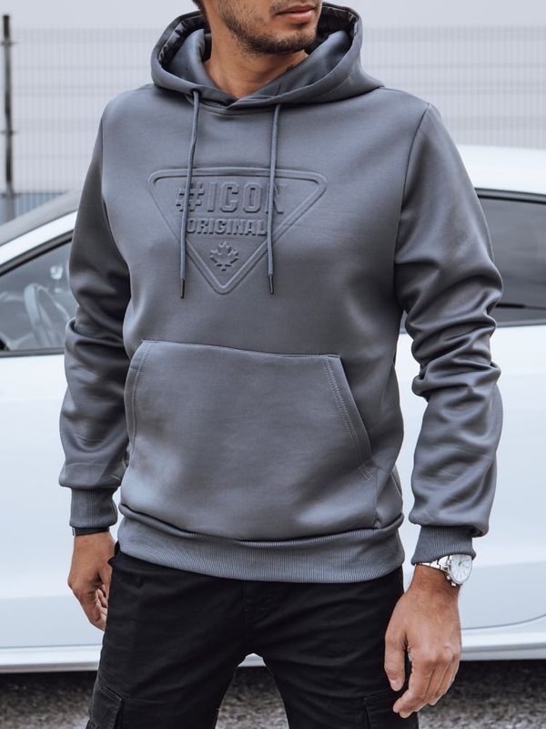 DStreet Bluza męska z kapturem ciemnoszara Dstreet