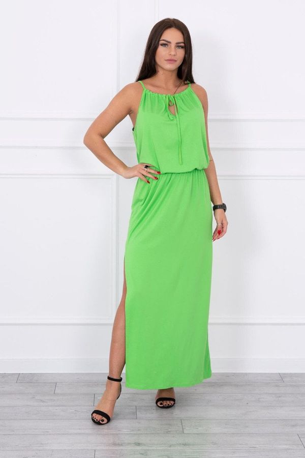 Kesi Boho dress with fly green