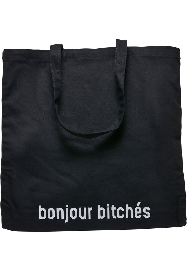 MT Accessoires Bonjour Bitches Oversize Canvas Bag Black