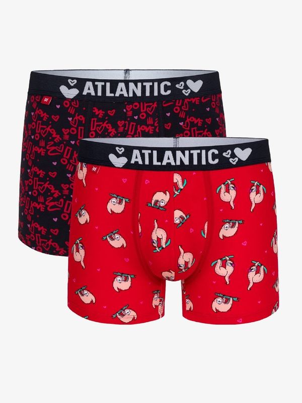 Atlantic Boxer shorts Atlantic 2GMH-018 A'2 S-2XL red-navy 033