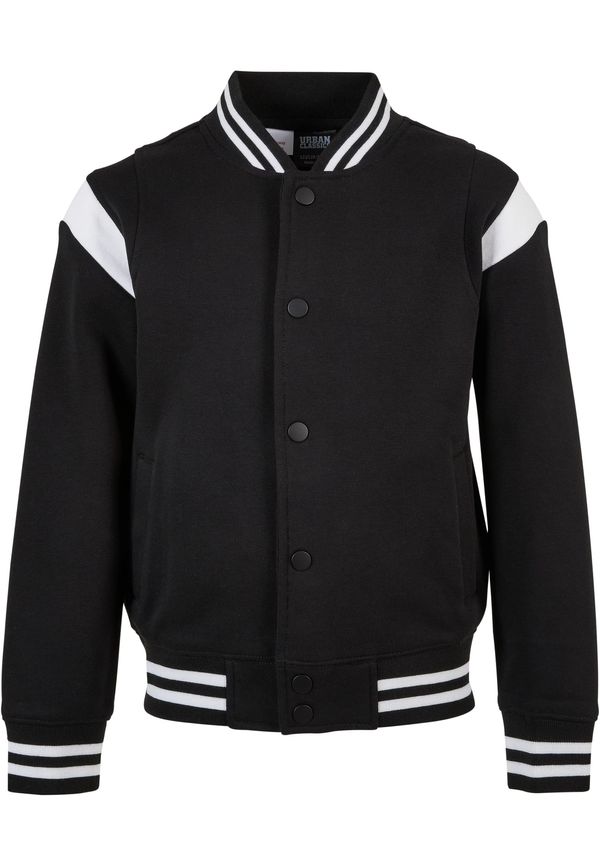 Urban Classics Kids Boys' College Sweat Jacket Chamois Black/White