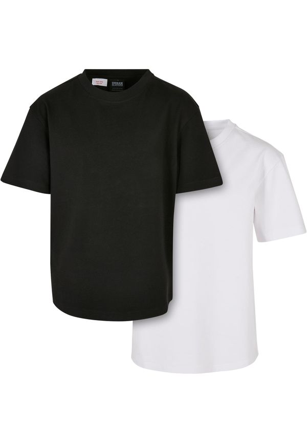 Urban Classics Kids Boys' Heavy Oversized T-Shirt 2-Pack White+Black