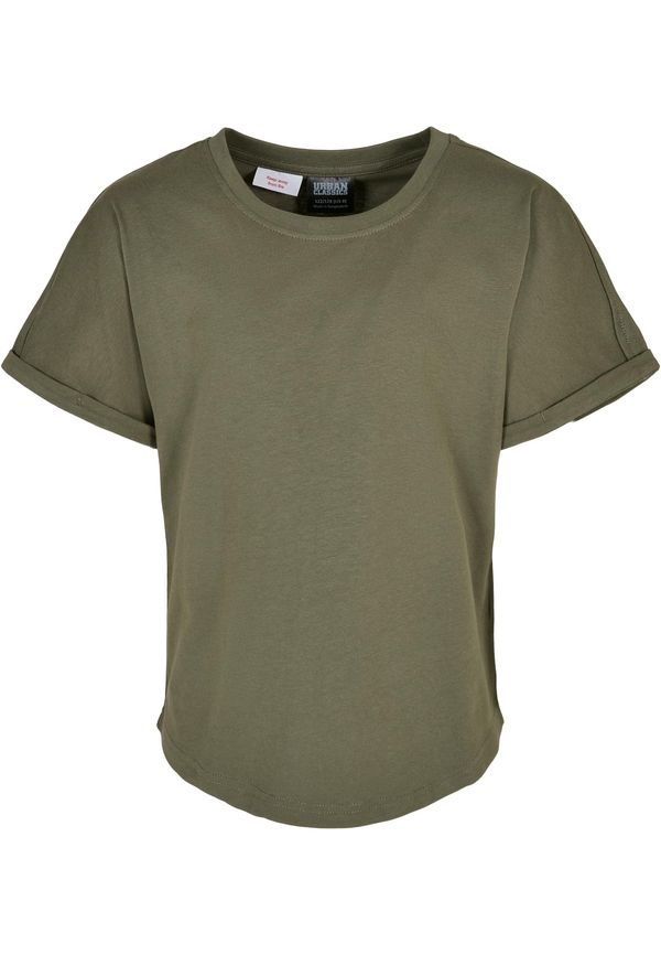 Urban Classics Boys Long Shaped Turnup Olive Tee