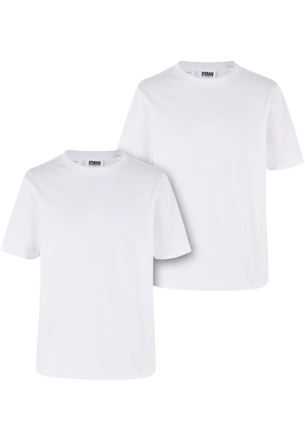 Urban Classics Kids Boys' Organic Basic T-Shirt - 2pcs - White+White