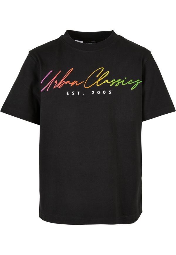 Urban Classics Kids Boys Script Logo T-Shirt Black