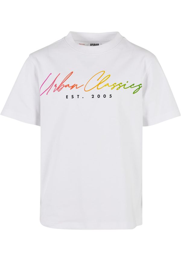 Urban Classics Kids Boys Script Logo T-Shirt White