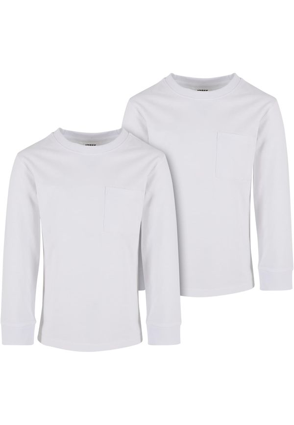 Urban Classics Boys' T-Shirt Pocket - 2 Pack White+White