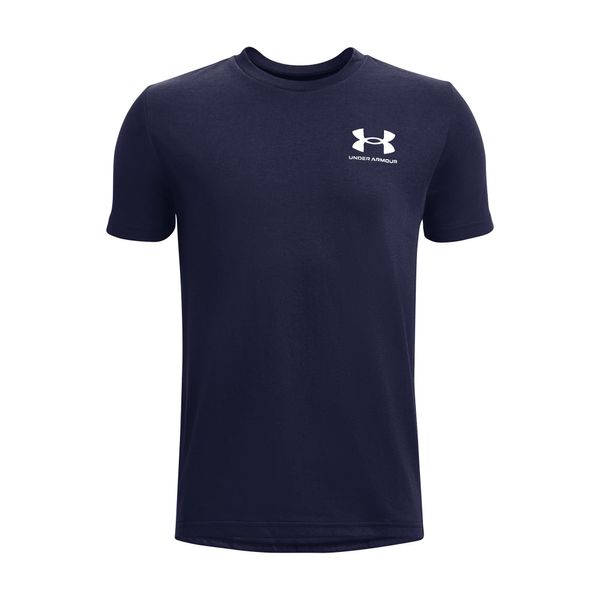 Under Armour Boys' T-shirt Under Armour Sportstyle Left Chest SS - navy blue