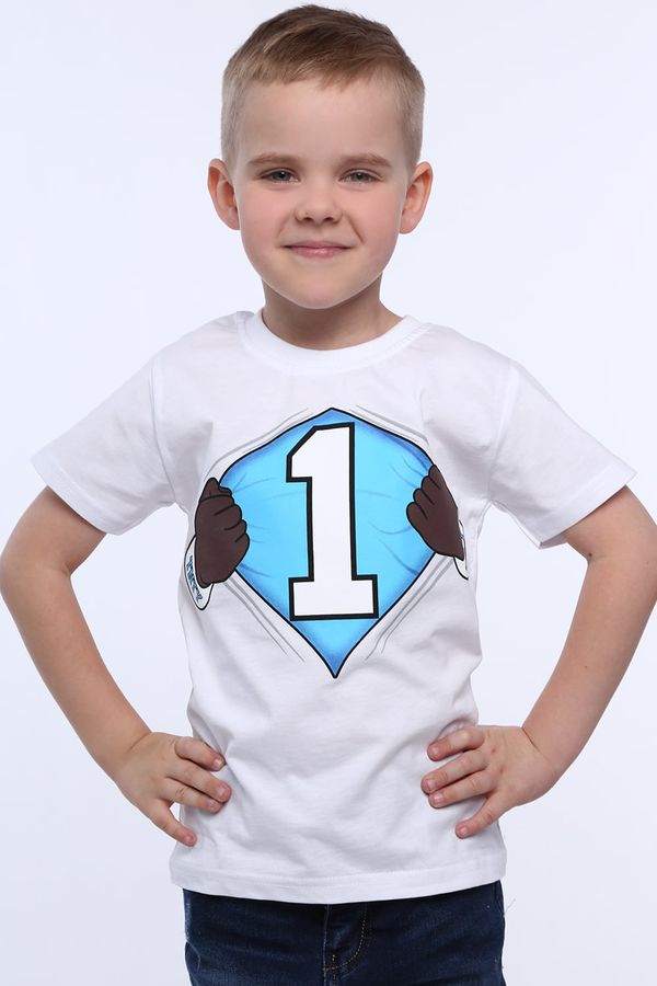 FASARDI Boys' T-shirt with white number