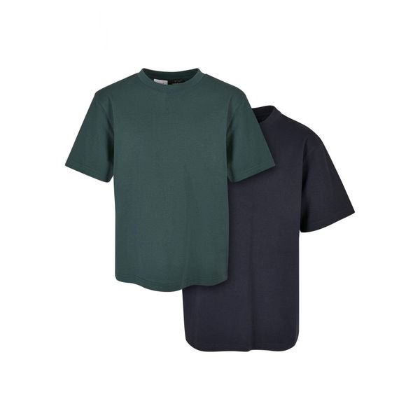 Urban Classics Boys Tall Tee 2-Pack navy+bottlegreen