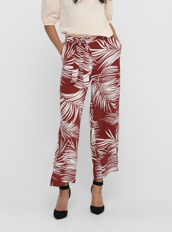 Only Brick patterned trousers ONLY Augustina - Ladies
