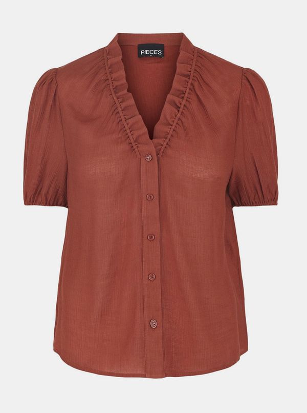 Pieces Brown blouse Pieces Lynwen - Women