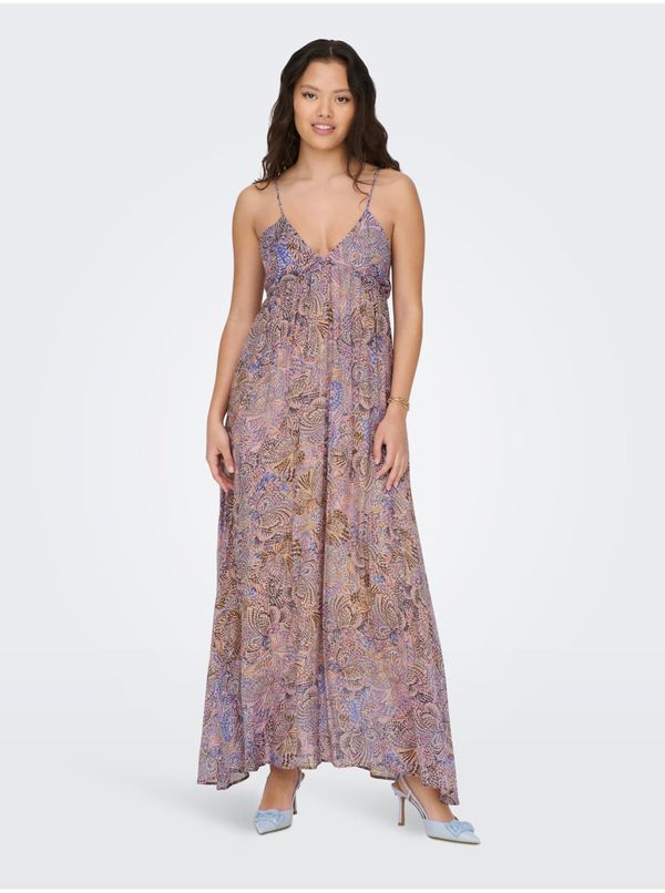 Only Brown-blue women's patterned maxi-dresses ONLY Phoenix - Women