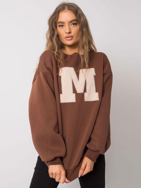 Fashionhunters Brown hoodie