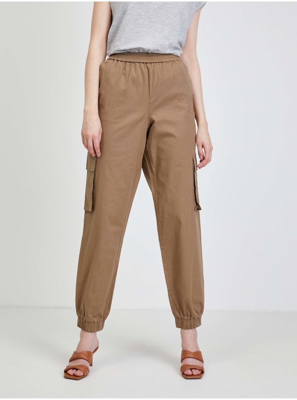 Vila Brown trousers with pockets VILA Allo - Ladies