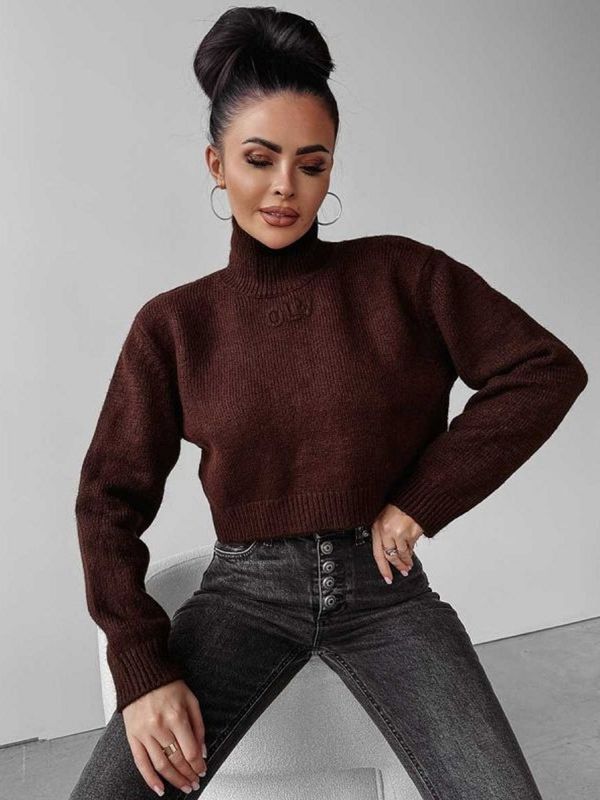 OLAVOGA Brown turtleneck LEILA 2023 OLAVOGA