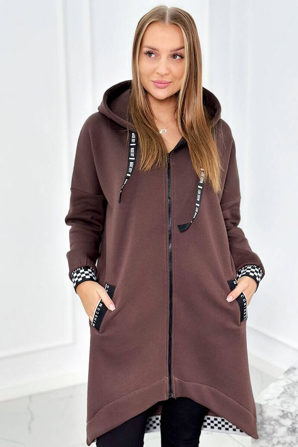 Kesi Brown zip-up sweatshirt