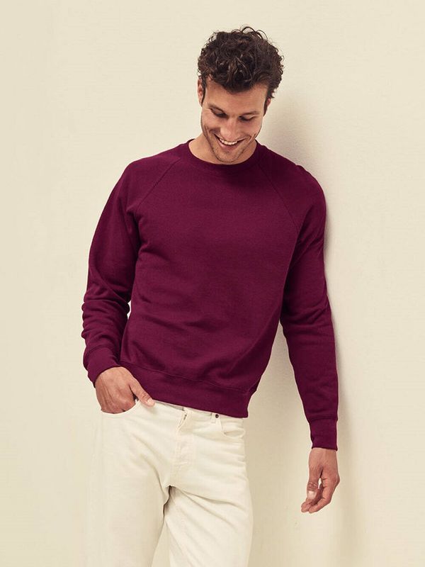 Fruit of the Loom Burgundowa bluza męska Raglan Sweat Fruit of the Loom