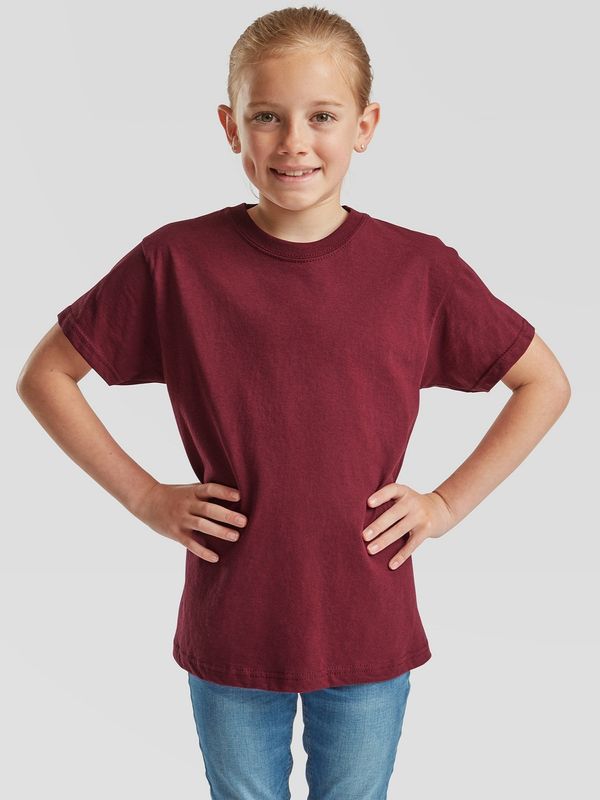 Fruit of the Loom Burgundy Children's T-shirt Original Fruit of the Loom