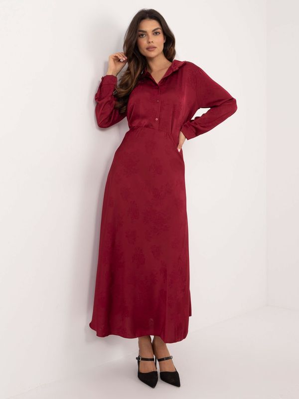 Fashionhunters Burgundy elegant skirt