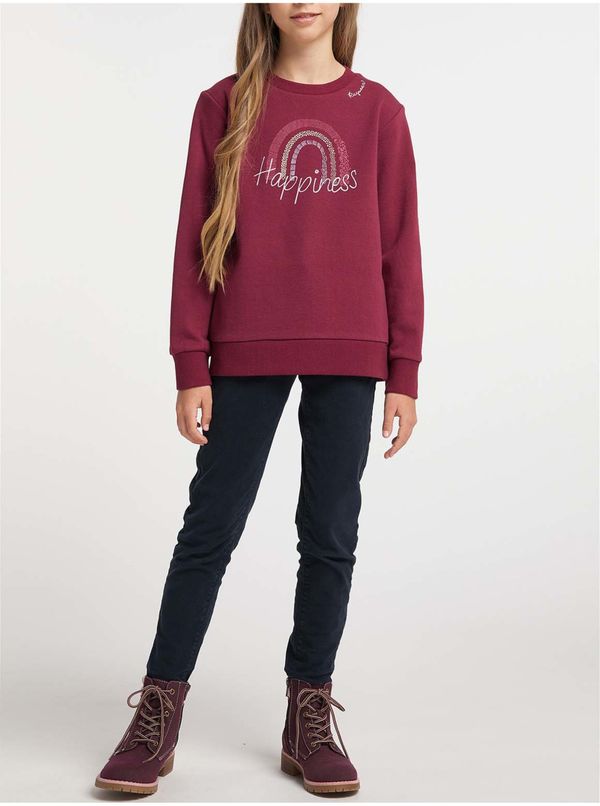 Ragwear Burgundy girly sweatshirt Ragwear Evka - Girls