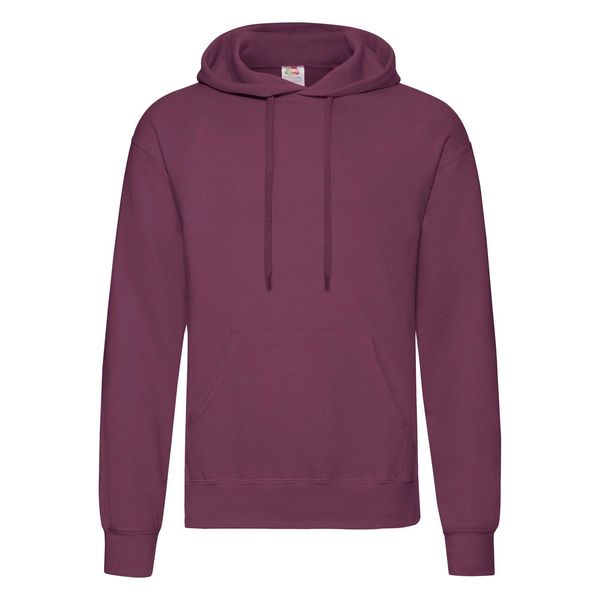 Fruit of the Loom Burgundy men's sweatshirt Hooded Sweat Fruit of the Loom