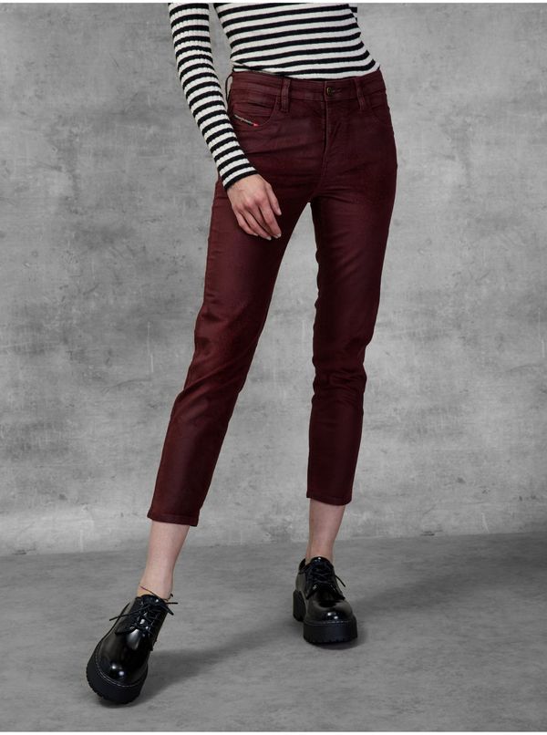 Diesel Burgundy Women's Cropped Slim Fit Diesel Jeans - Women's