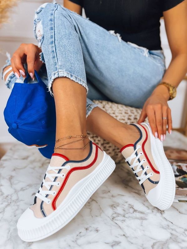 DStreet Buty damskie BENDIX beżowe Dstreet