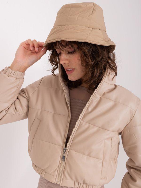 Fashionhunters Camel quilted hat