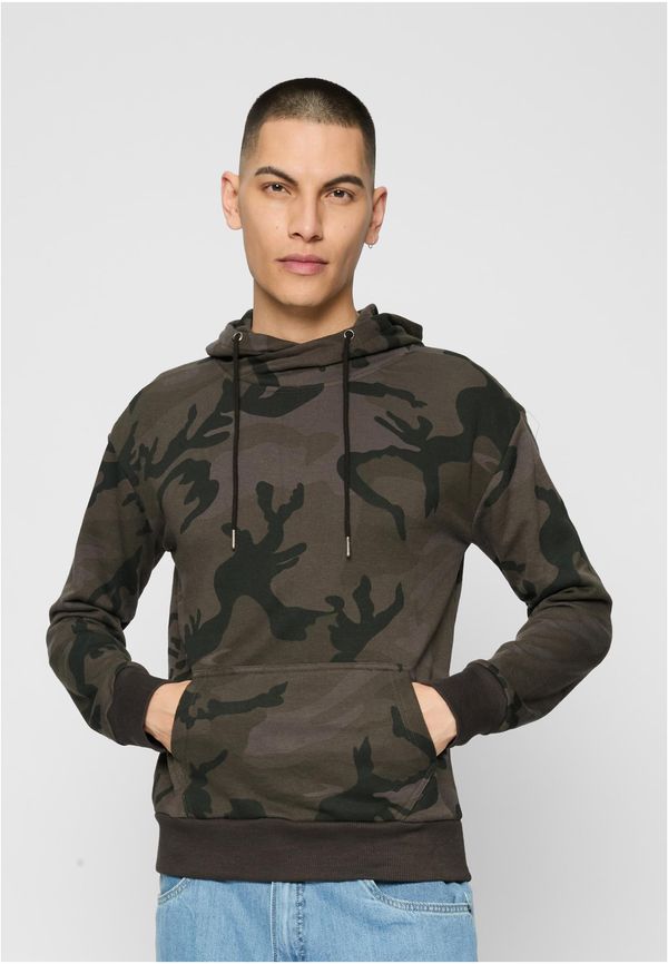 Urban Classics Camo High Neck Hoody Dark Camouflage