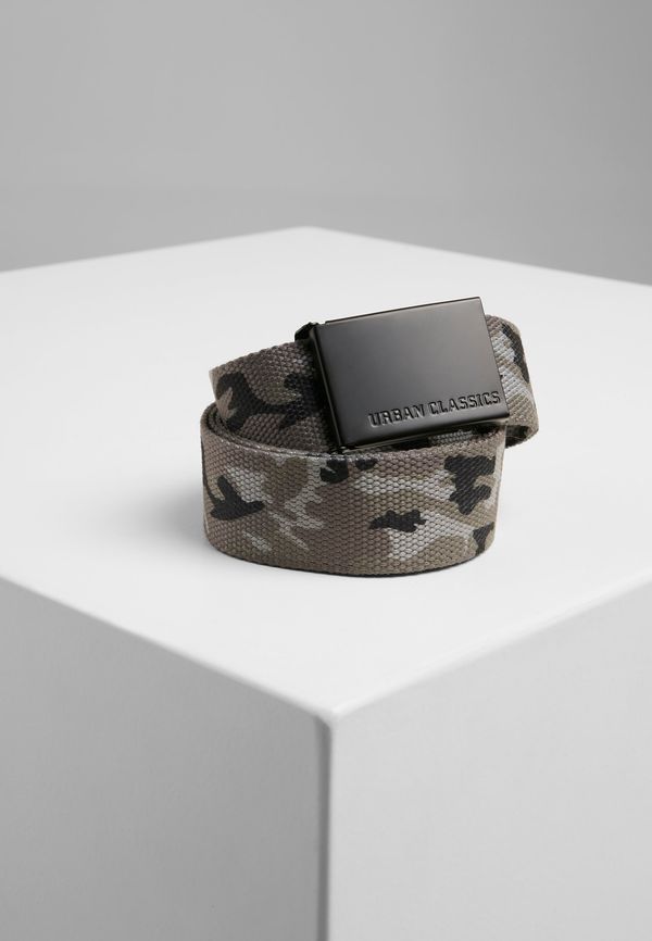 Urban Classics Canvas belts grey camo/black