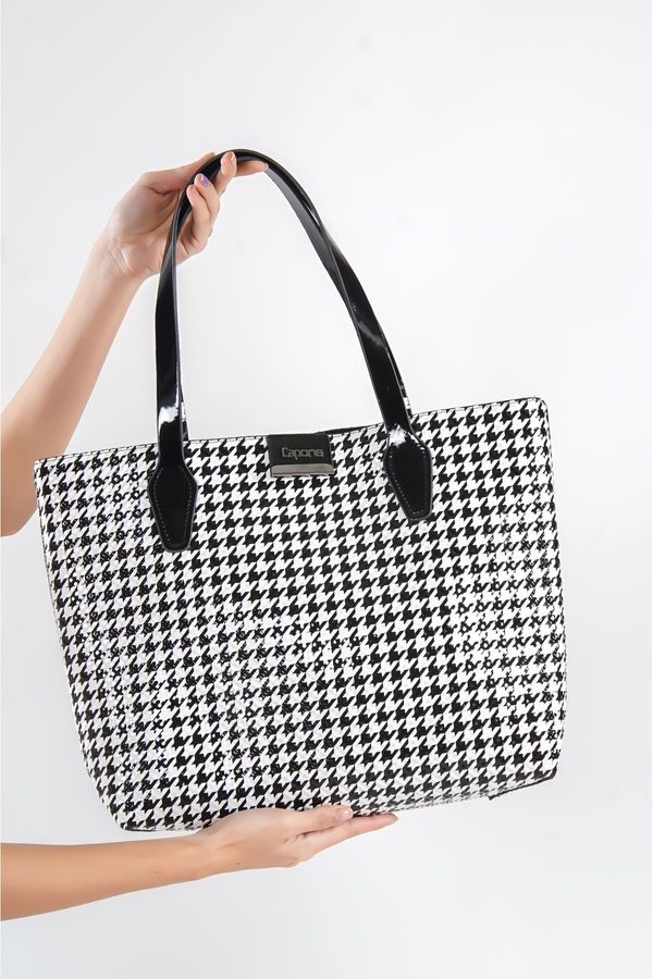 Capone Outfitters Capone Outfitters Bristol Houndstooth Patterned Women's Shoulder Bag