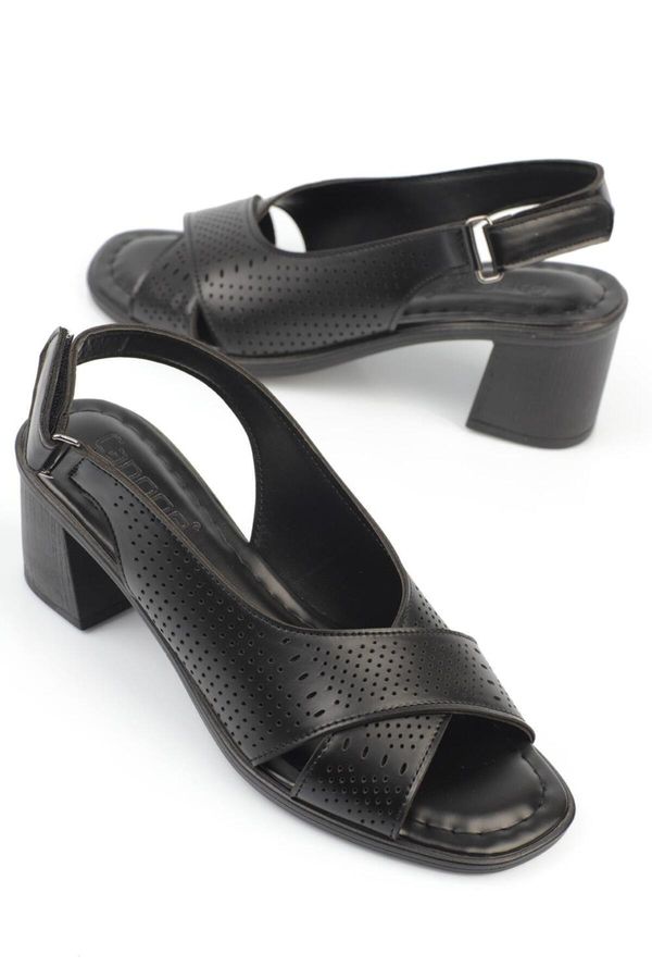 Capone Outfitters Capone Outfitters Capone Black Women's Open Toe Heels Shoes