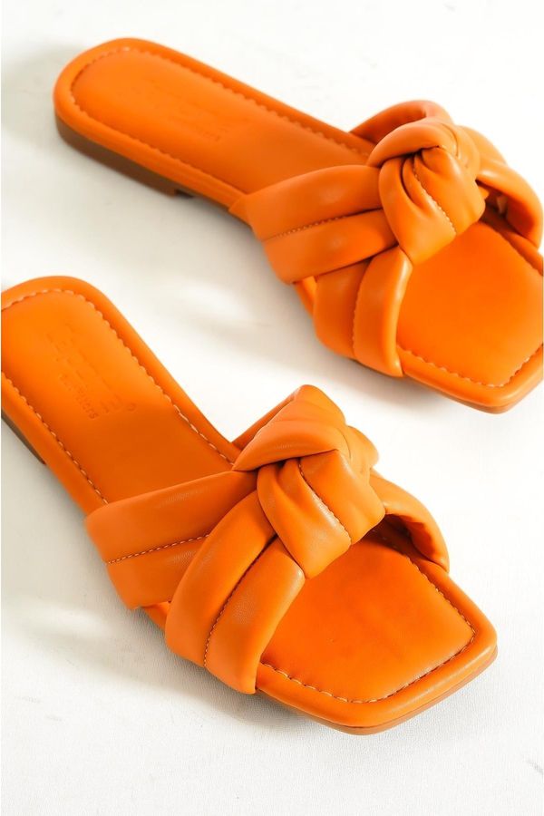 Capone Outfitters Capone Outfitters Capone Flat Heeled Orange Women's Slippers