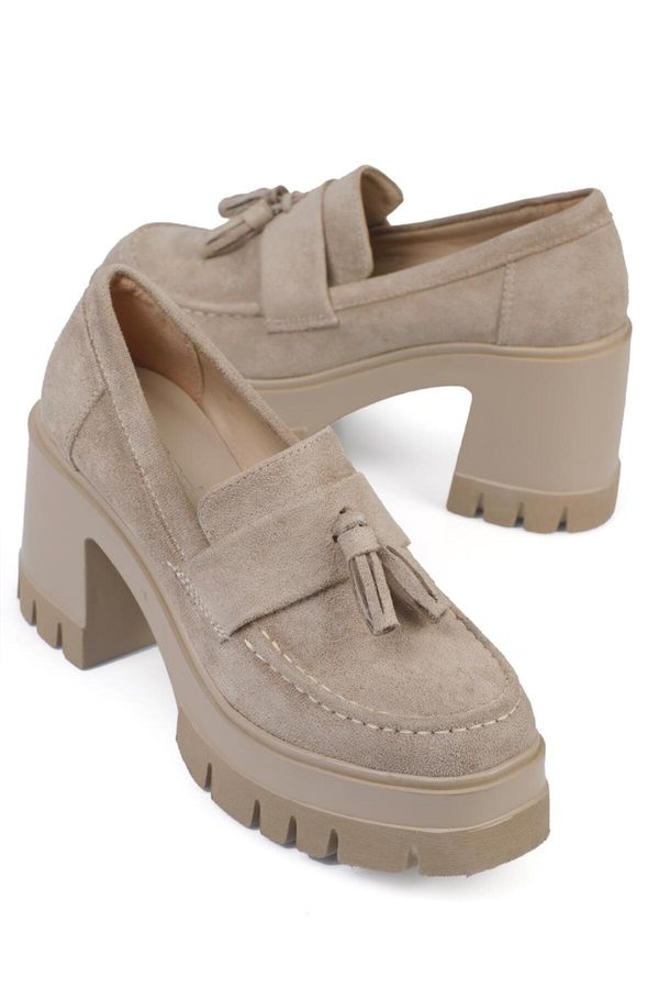 Capone Outfitters Capone Outfitters Capone Round Toe Women's Loafers With Tassels Mid Heel