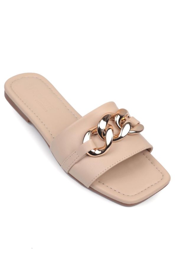 Capone Outfitters Capone Outfitters Capone Women's Single Strap Chain Slippers