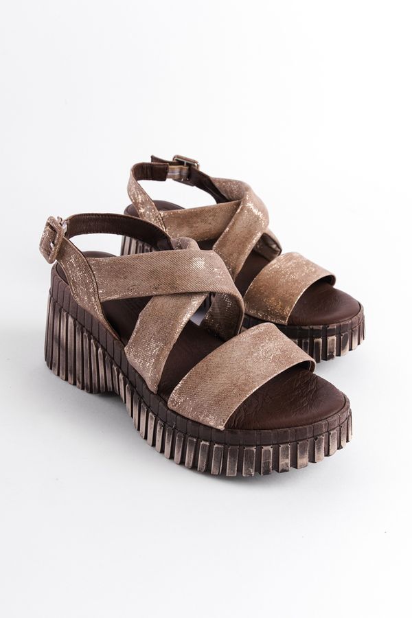 Capone Outfitters Capone Outfitters Women's Wedge Comfort Leather Sandals